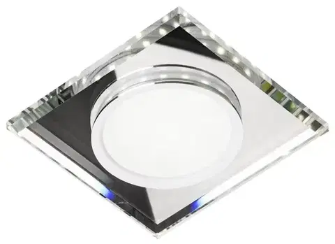 Stropné svietidlo chróm/biele štvorcové LED SSP-22