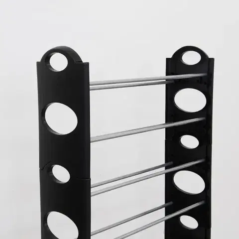 KONDELA Botis Typ 5 botník čierna / sivá