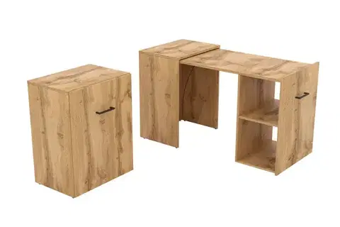 SHIFT výsuvný písací stôl, dub Wotan