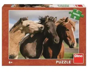 Puzzle Farebné kone 300 XL Dino