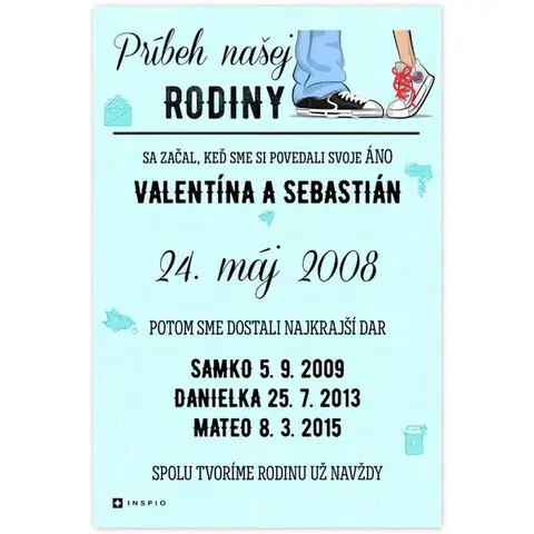 Obraz Vašej rodiny - Príbeh rodiny na stenu
