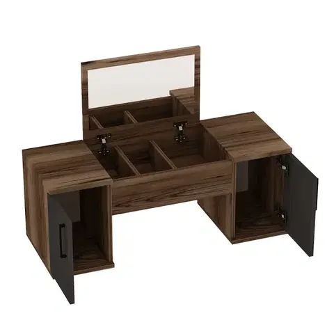 Toaletný stolík Mercan - Light Walnut, Anthracite