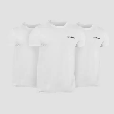 GymBeam Tričko Basic 3Pack White  M - 3pack