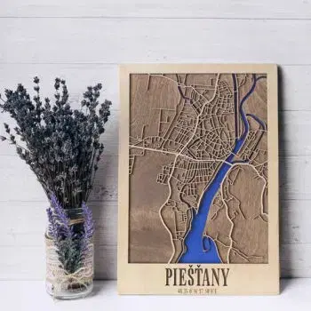 3D mapa mesta Piešťany (20 x 30 cm) - Interess