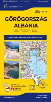 Görögország, Albánia autótérkép