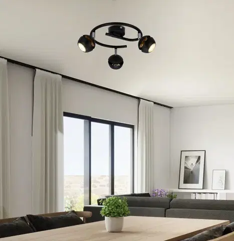 LED žiarovka Boni špirálová 3x3W gu10 čierna
