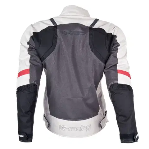 Dámska letná moto bunda W-TEC Lucina Farba šedá-krémovo biela, Veľkosť XS