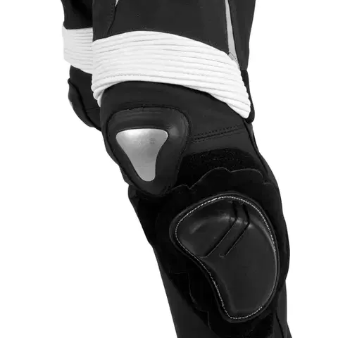 Pánske kožené moto nohavice W-TEC Vector Farba čierno-modrá, Veľkosť M