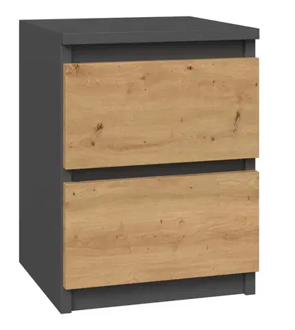 Nočný stolík MALWA M2 dub artisan / antracit