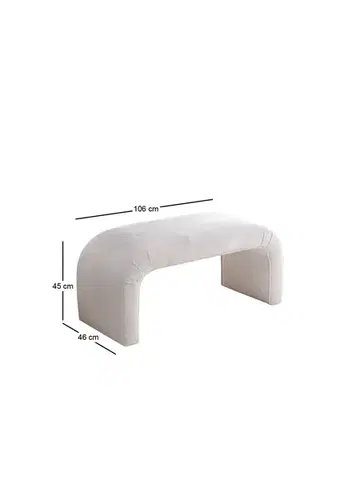 Taburet NU BENCH biely