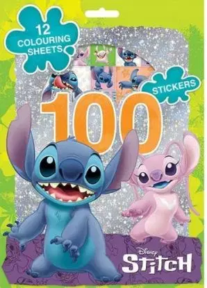 100 samolepiek s maľovankovými listami Lilo & Stitch
