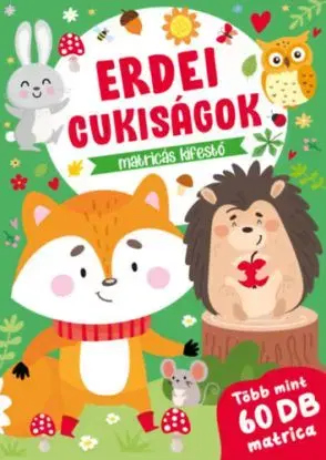 Erdei cukiságok - matricás kifestő