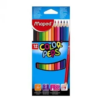 Farebné ceruzky trojboké MAPED Color' Peps 12 ks, BL - Maped