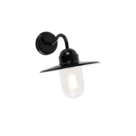 Moderná vonkajšia nástenná lampa čierna IP44 - Kansas