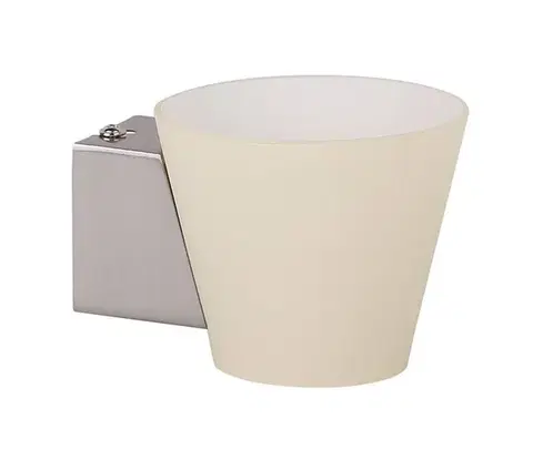 Nástenná lampa biela kužeľová sklenená lampa 40W G9 Simonet