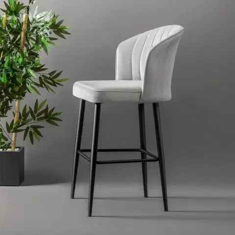 Bar Stool Set (4 Pieces) Rubi - Cream