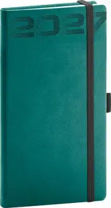 NOTIQUE Vreckový diár Aprint Top 2027, petrolejový, 9 x 15,5 cm
