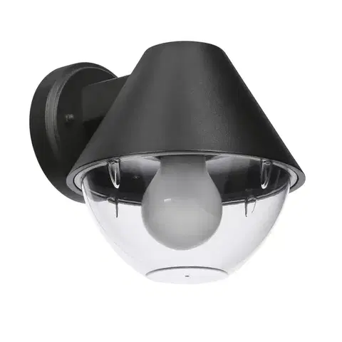 Nástenná lampa Hendera záhradná 20,5x17,5 čierna 1x40W E27 kužeľové tienidlo IP44