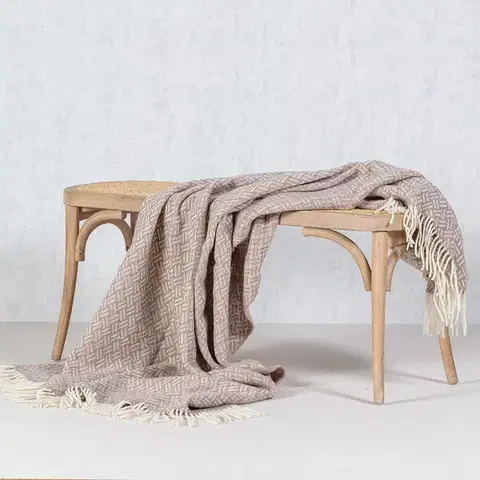 Dekoria Deka Zelandia 140x200cm silver beige, 140 x 200 cm