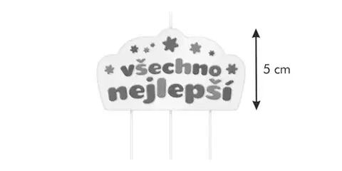 Tescoma tortová sviečka DELÍCIA KIDS, Všechno nejlepší - farebný mix 