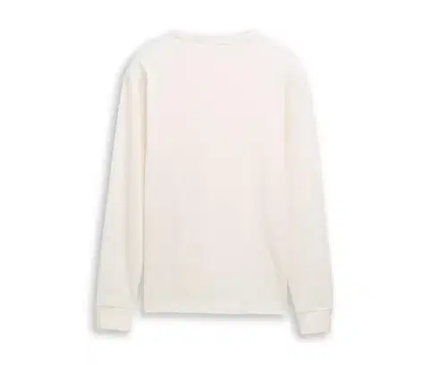 Základné tričko s dlhým rukávom Tom Tailor, Gardenia White