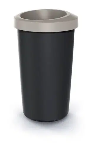 Odpadkový kôš COMPACTO svetlohnedý/čierny