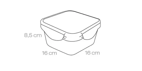 Tescoma dóza FRESHBOX 1.2 l, štvorcová
