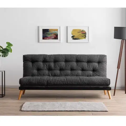 Trojmiestna rozkladacia pohovka Saki - Dark Grey