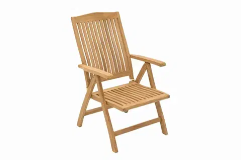 DEOKORK Záhradné teakové polohovacie kreslo LAGUNA (teak)