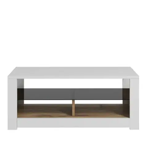 Konferenčný stolík Aydos - White, Oak