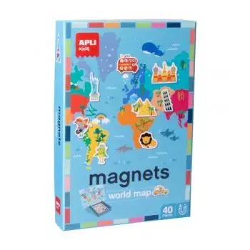 APLI Krabička s magnetmi -Svetová mapa - APLI