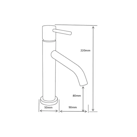 Umývadlová batéria Mexen Rumba 220 mm chróm