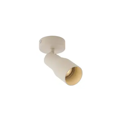 Moderné stropné bodové svetlo béžové GU10 50 mm okrúhle - Stanley