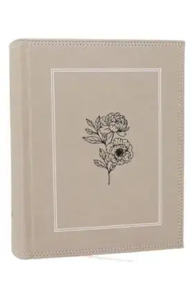 NKJV, Journal the Word Bible: Reflect, Journal or Create Art Next to Your Favorite Verses (Stone Leathersoft over board, Red Letter, Comfort Print) - Thomas Nelson
