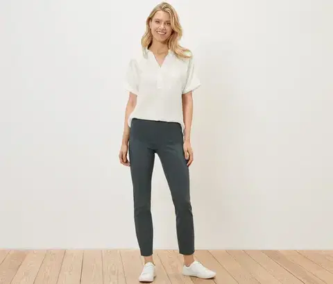 Elastické nohavice, tmavozelené