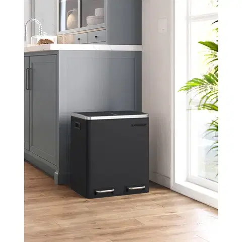 Odpadkový kôš Rubax 2x15 L čierny