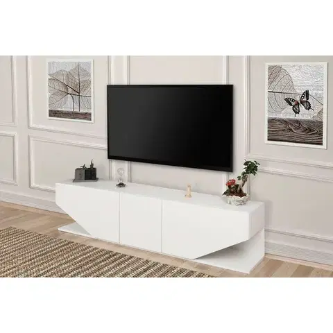 Televízny stolík Inci White