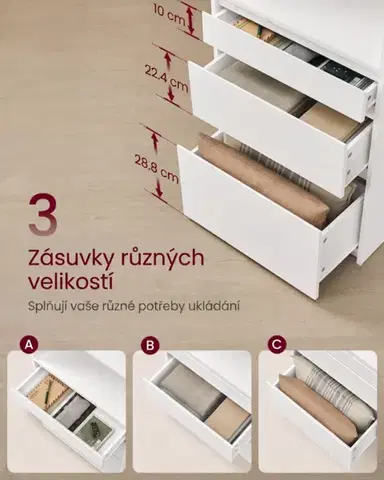 Knižnica Vasagle Kain 57 cm biela