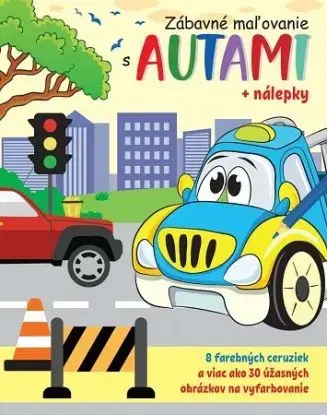 Zábavné maľovanie s autami + nálepky a farbičky