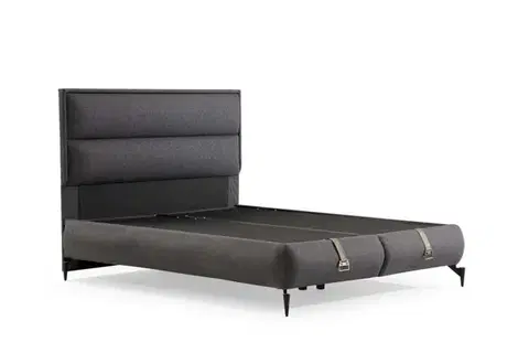 Rám jednolôžkovej postele s čelom Rise 90 x 190 - Dark Grey