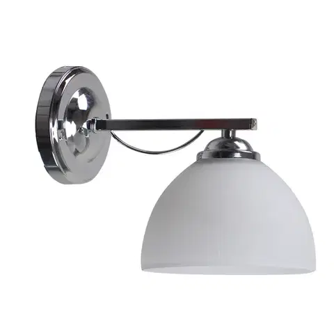 Nástenná lampa Filona Lamp Chróm 1X40 E27 Biele tienidlo