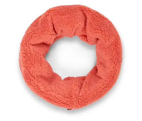 Kruhový šál z pleteného flísu, oranžový