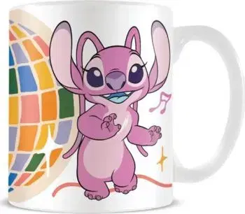 Hrnček keramický Lilo a Stitch, disco ball 315 ml