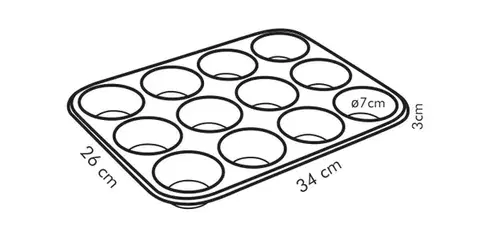 Tescoma forma 12 muffinov DELÍCIA 34x26 cm