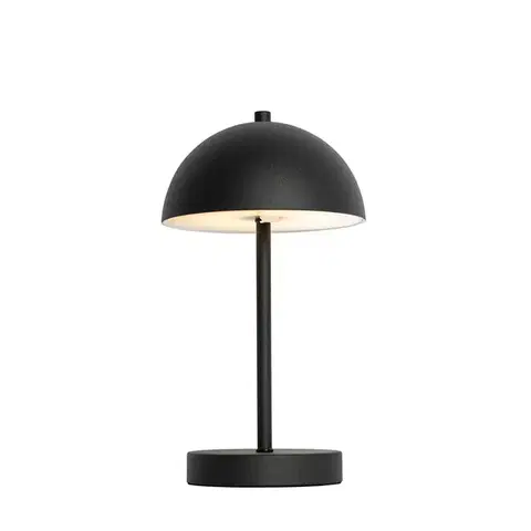 Vonkajšia stolná lampa čierna nabíjateľná 3-stupňovo stmievateľná - Keira