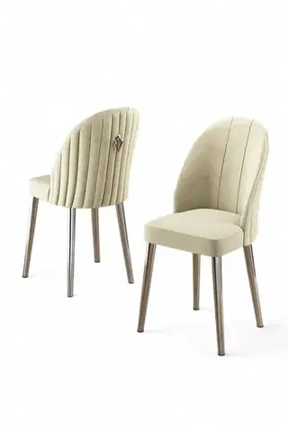 Súprava stoličiek (4 kusy) Mara - Cream, Chrome