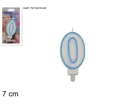 MAKRO - Sviečka tortová 0 modrá