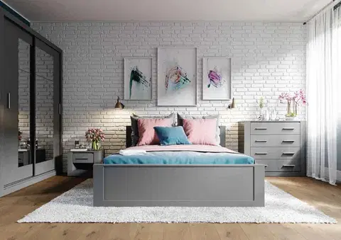 IDEAL nočný stolík 07, šedá