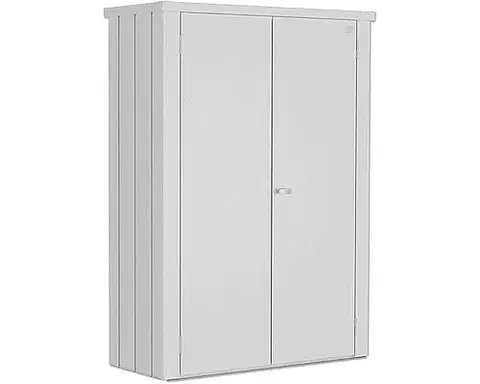 Biohort Skrinka na terasu BIOHORT Romeo M high 132 x 57 x 181 cm (strieborná metalíza)