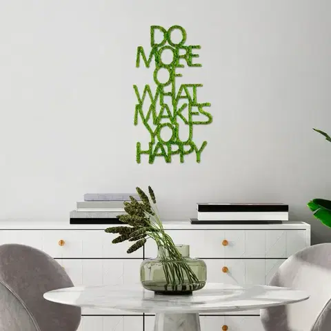 Dekoratívny kovový doplnok na stenu Do More Of What Makes You Happy